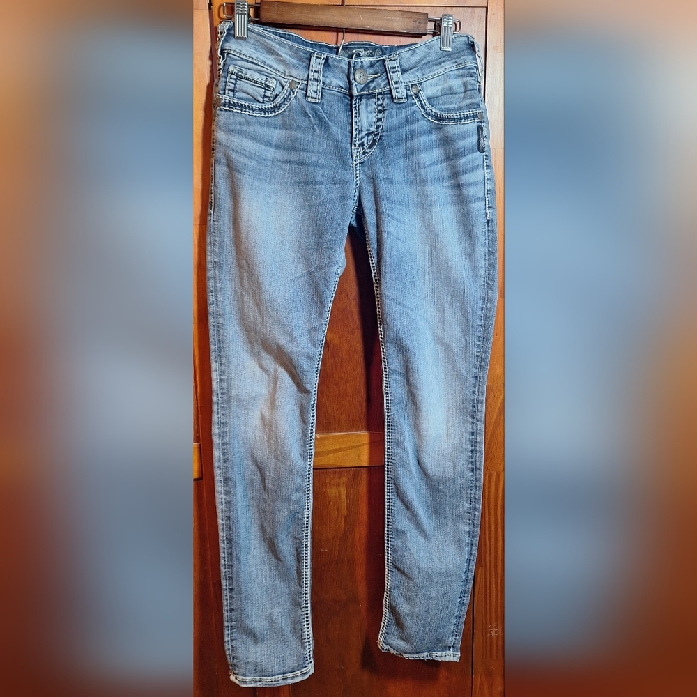 SILVER Suki Flap Blue Jeans